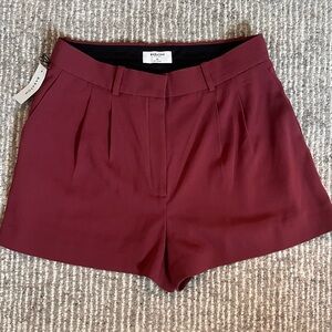 NWT Babaton Pleated Mini Shorts